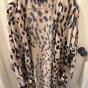 Leopard Print Kimono Cardigan